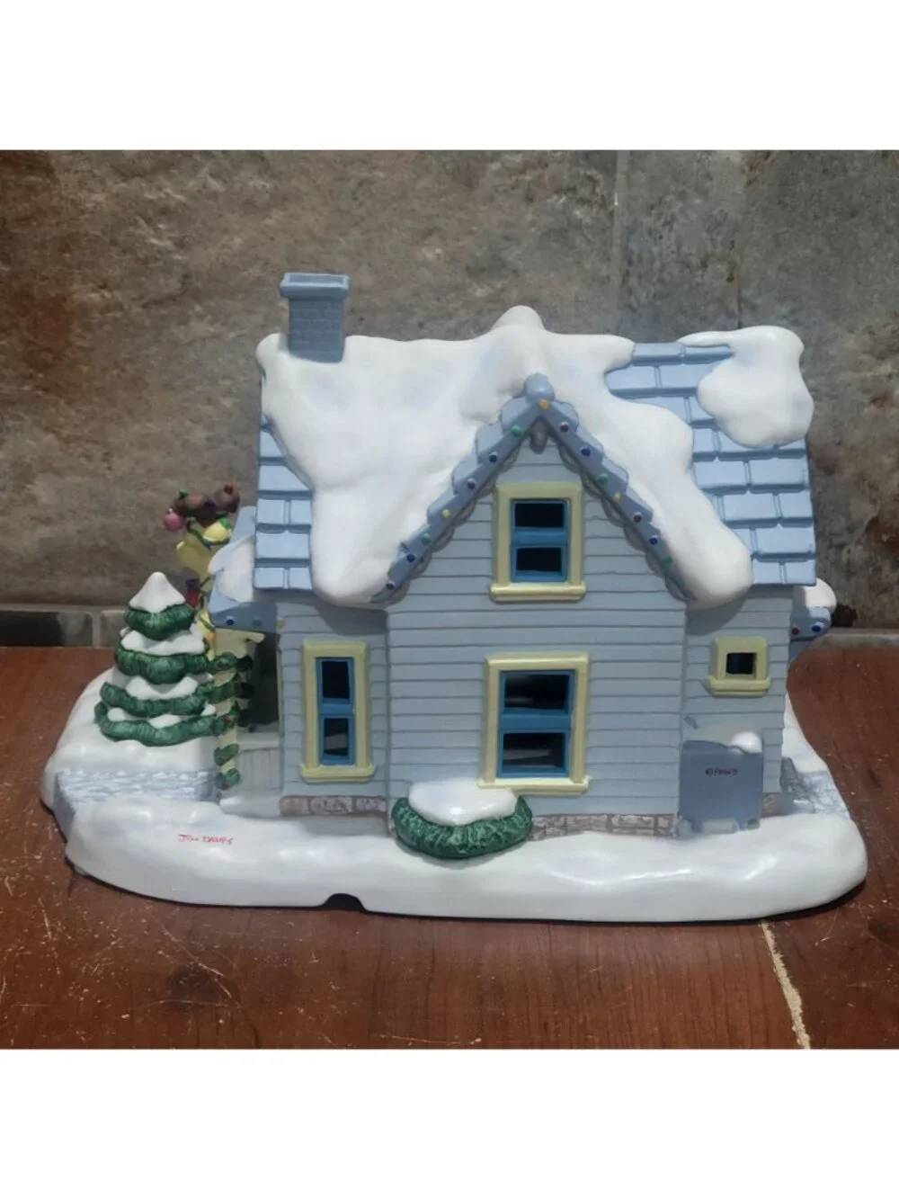 Vintage Danbury Mint Garfields Christmas Village The Bed & Breakfast Jim Davis N